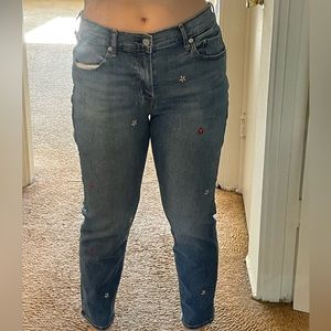 Gap Girlfriend Flower Embroidered Jeans!